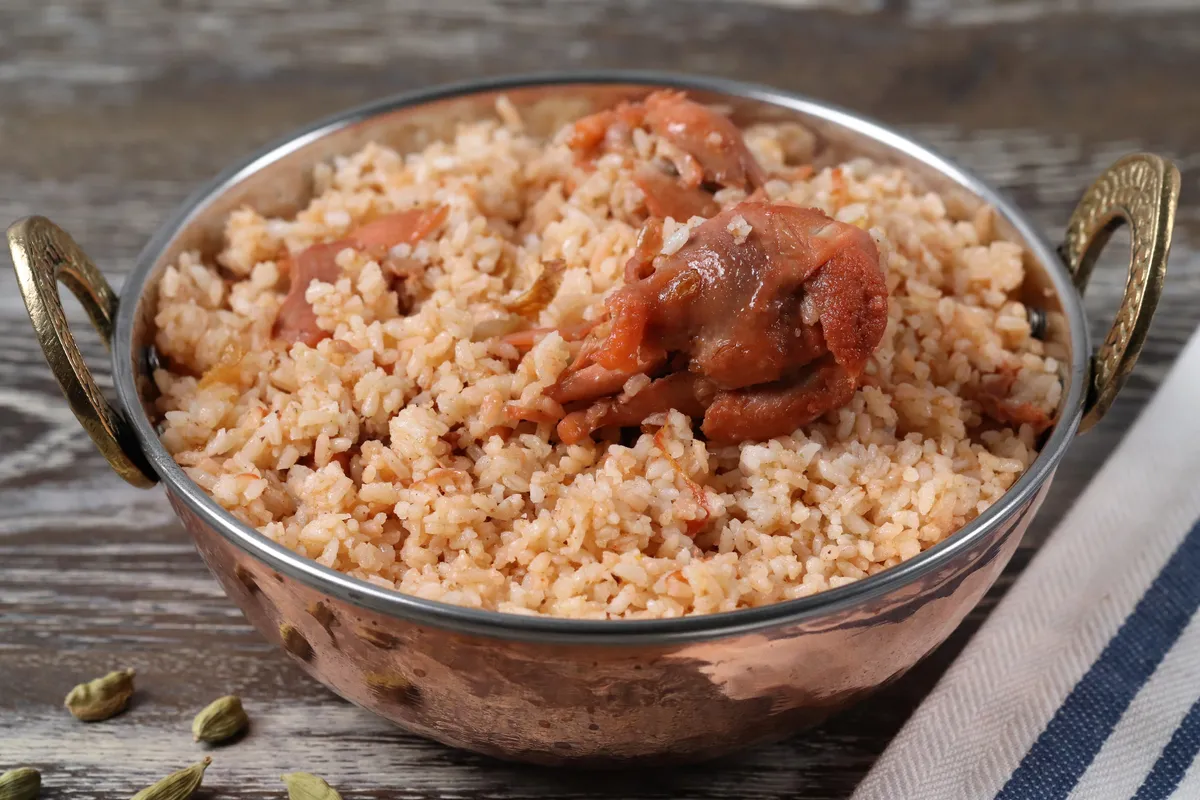 Chicken Biryani - Classic South Asian chicken biryani with basmati rice and aromatic spices